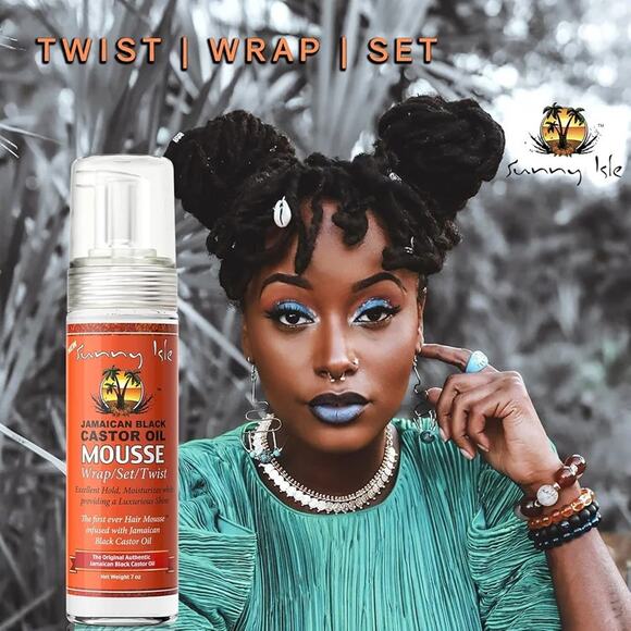 Sunny Isle Jamaican Black Castor Oil Mousse Wrap Set Twist 7oz | Excellent Hold - Picture 6 of 7